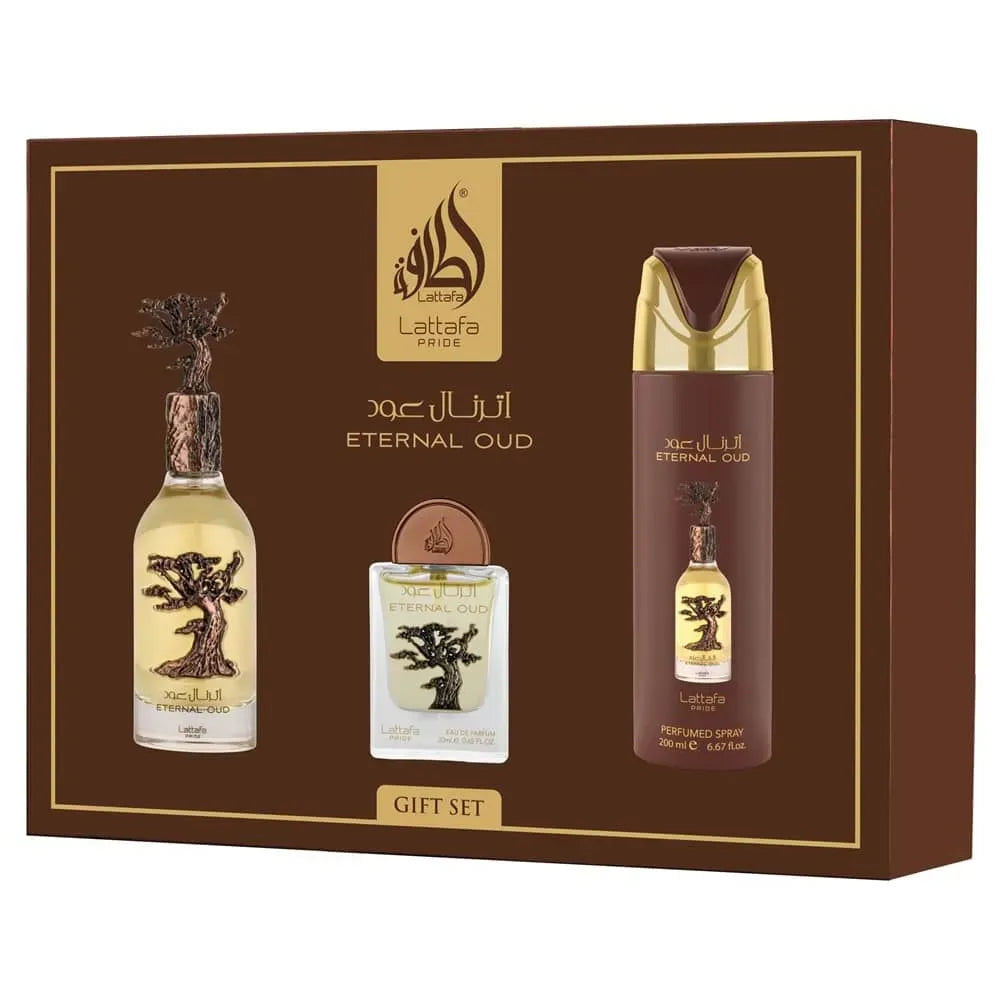 Giftset Eternal Oud 3pcs - LATTAFA P 100ml + 200ml + 20ml Lattafa Pride