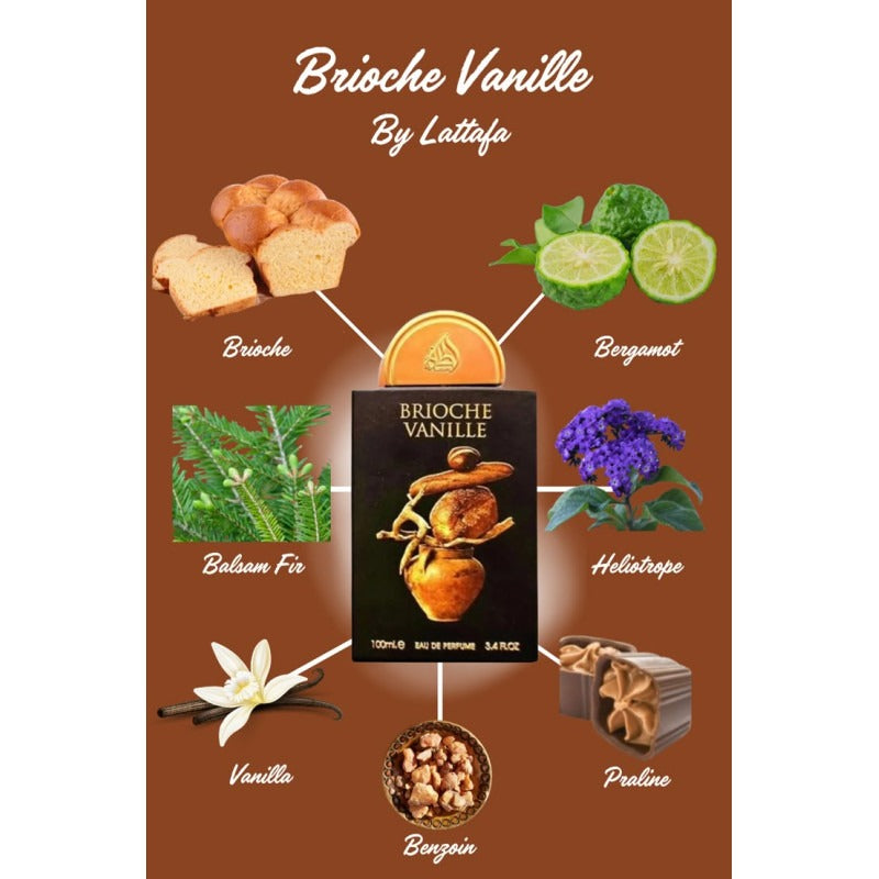 Giftset Brioche Vanille 3pcs LATTAFA P 100ml + 200ml + 20ml Lattafa Pride