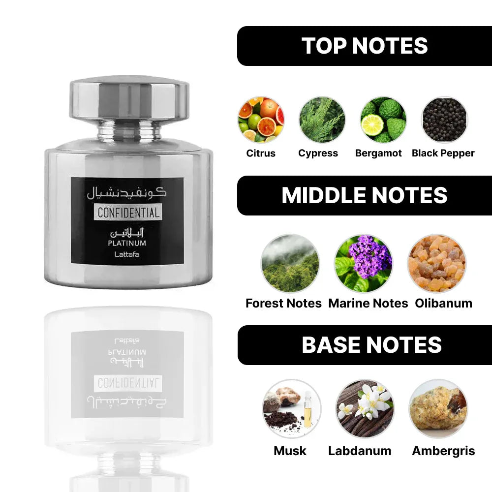 Confidential Platinum - LATTAFA 100 ml Lattafa