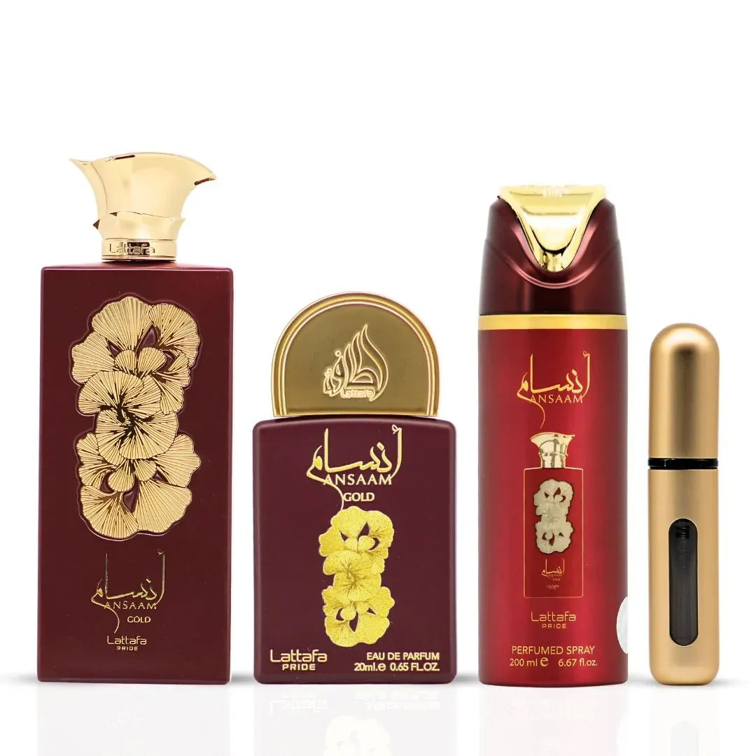 Giftset Ansaam Gold 3pcs LATTAFA P 100ml + 200ml + 20ml Lattafa Pride