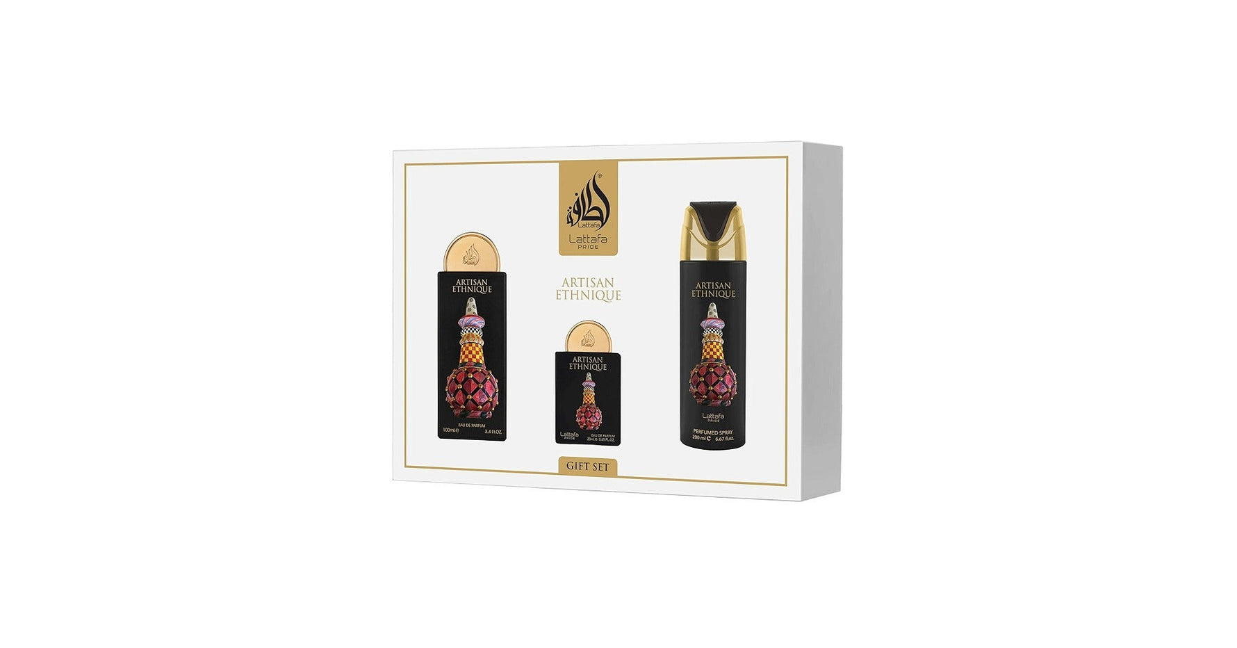 Giftset Artisan Ethnique 3pcs LATTAFA P 100ml + 200ml + 20ml Lattafa Pride